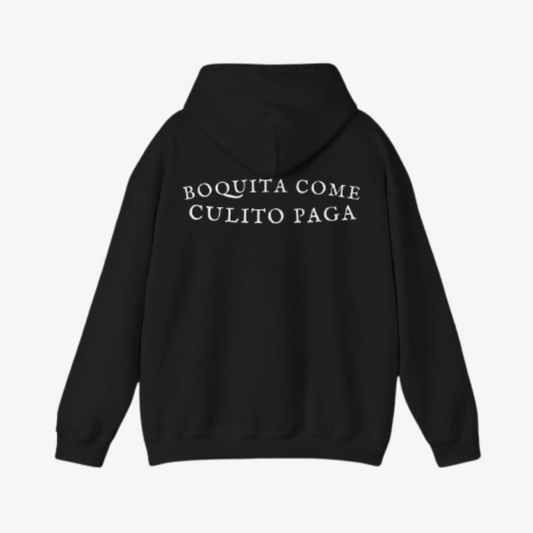 SUDADERA ´BOQUITA COME CULITO PAGA´