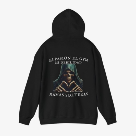 SUDADERA ´MI PASIÓN EL GYM MI DEBILIDAD MAMAS SOLTERAS´